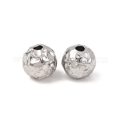 Текстурированные бусины из нержавеющей стали 304 STAS-I358-10P-01-1