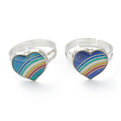 Регулируемые железные кольца палец RJEW-B032-10P-1