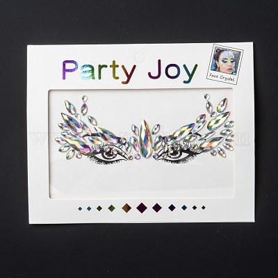 Акриловые наклейки для лица с драгоценными камнями MRMJ-F014-08-1