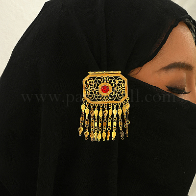 Изысканные и полые латунные шестиугольные броши для женщин OU9200-1