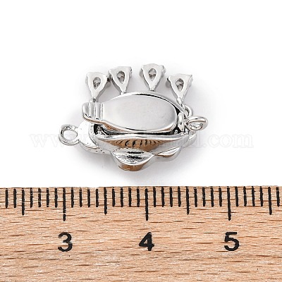 Латунные застежки из прозрачного кубического циркония с микропаве KK-P291-34P-1