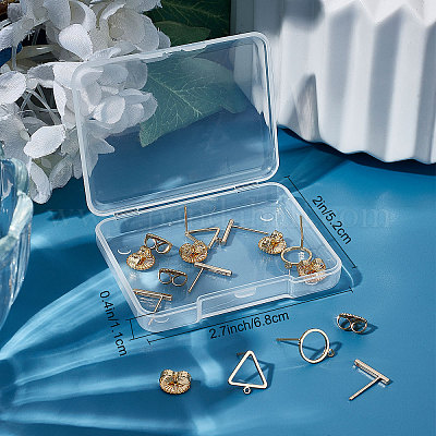 12 шт. 3-х стильные латунные серьги-гвоздики с петлей DIY-BBC0001-03-1