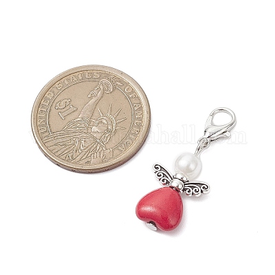 Синтетические бирюзовые подвески HJEW-JM04017-02-1