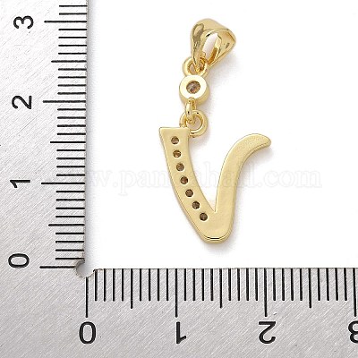 Латунные микро проложить кубического циркония подвески KK-M319-02G-V-1