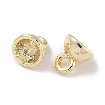 Кулон поручитель с колпачком из латунного бисера KK-P284-15G-02-1