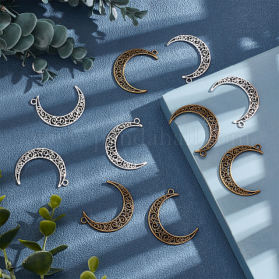 40шт 2 стиля подвески из сплава в тибетском стиле TIBE-SC0001-70-1