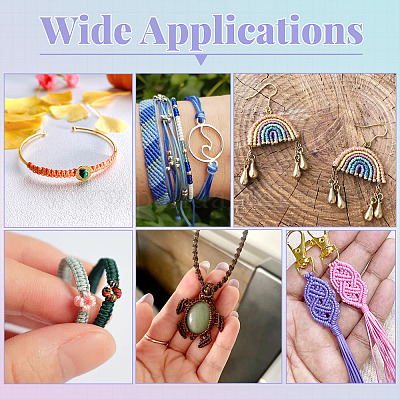 6 рулон плоских вощеных полиэфирных шнуров 6 цветов YC-TA0001-08B-1