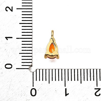 Латунные микро проложить кубического циркония подвески KK-D356-08F-G-1