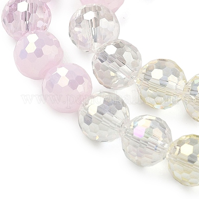 Стеклянные бусины с гальваническим покрытием  EGLA-D300-06-8mm-13-1