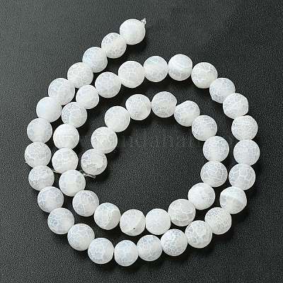 Естественные выветрившиеся агатовые бусины G-G589-8mm-03-1