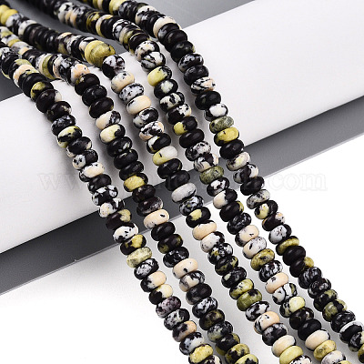 Бусы из натуральной желтой бирюзы (яшмы) G-T140-82-1