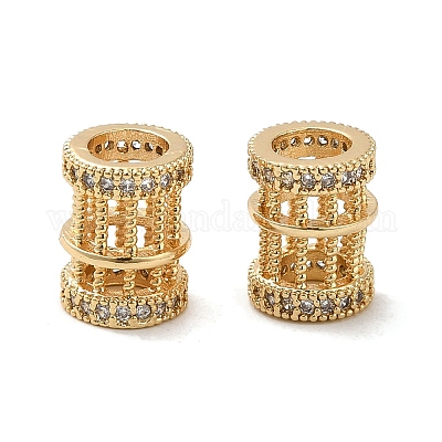 Стойки обшивки латунь кубического циркония европейский шариков KK-K349-05G-1