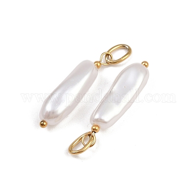 Подвески из АБС-пластика с жемчугом STAS-G357-15G-1