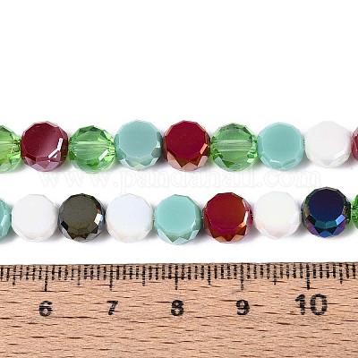 Стеклянные бусины с гальваническим покрытием  EGLA-N022-03A-A05-1