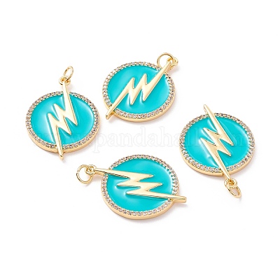 Латунные микропаве прозрачные подвески с фианитом ZIRC-Z019-48-NR-1