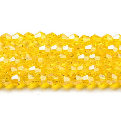 Прозрачные стеклянные бусины гальваническим пряди EGLA-A039-T3mm-A22-1