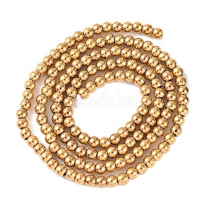 Гальванические нити из синтетических немагнитных гематитовых бусин G-H027-C01-02-1