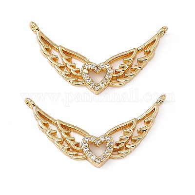 Подвески из латуни с микропаве из кубического циркония 2 петля KK-E068-VC026-1