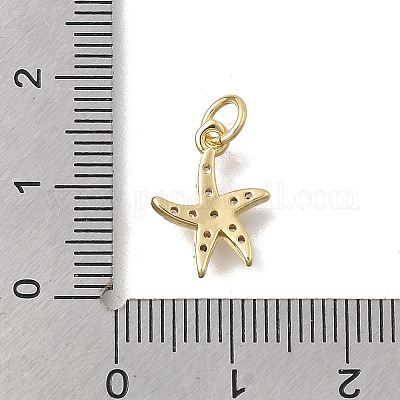 Латунные микропаве прозрачные кубические циркониевые подвески KK-D431-053C-G-1