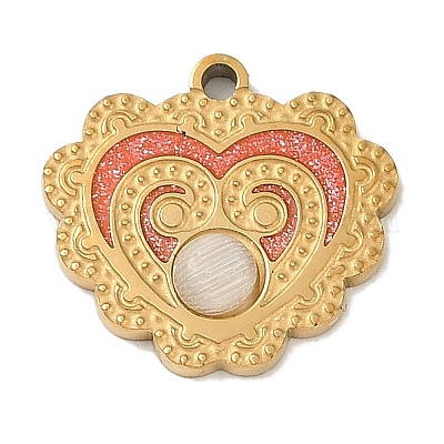 Подвески из нержавеющей стали 304 с ионным покрытием (IP) «кошачий глаз» STAS-M080-05G-1