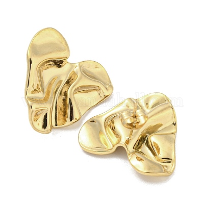 Серьги-гвоздики из нержавеющей стали 304 EJEW-R157-08G-1