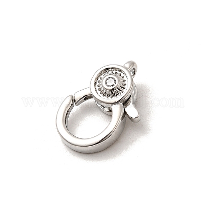 Латунный микро pave прозрачный кубический цирконий лобстер KK-A266-24B-P-1