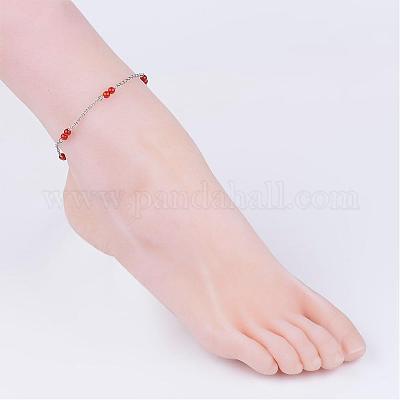 Цепочки для ног из нержавеющей стали 304 AJEW-AN00170-1