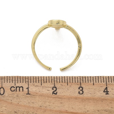 Латунные кольца-манжеты с микропаве и прозрачным цирконием для женщин RJEW-C126-08G-1