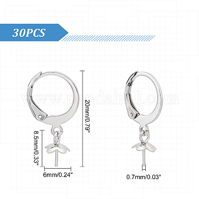 30 шт. фурнитура для сережек из нержавеющей стали 314 STAS-UN0037-62-1