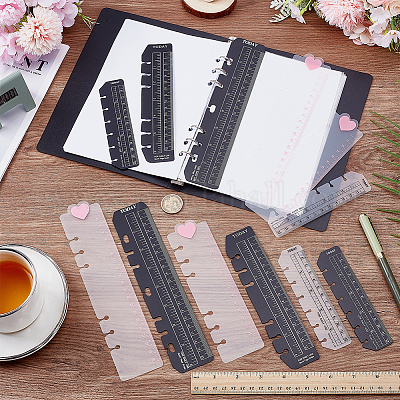 12шт 6 цвета пластиковая закладка-маркер линейка AJEW-FG0005-06-1