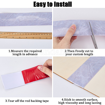 Самоклеящиеся плоские переходные планки для напольных дверей из ПВХ DIY-WH20031-052A-1