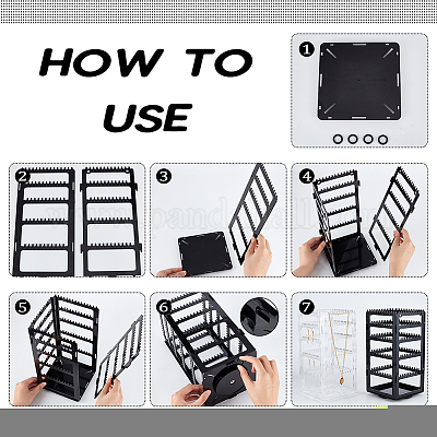 Пластиковые вращающиеся подставки для ювелирных изделий с углом поворота 360 градус EDIS-WH0022-11A-1