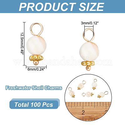 100 шт. подвески из натуральных пресноводных раковин FIND-AR0003-25-1