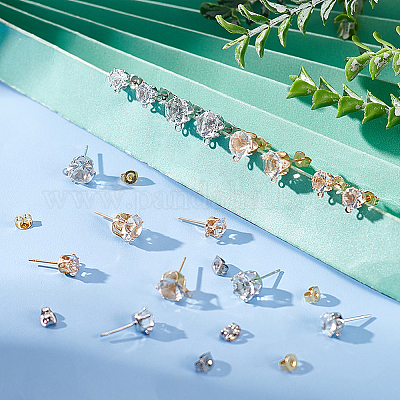 120 шт. 4 шт. фурнитура для сережек-гвоздиков из железа DIY-OC0010-07-1