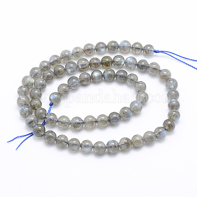 Природные лабрадорита бисер нитей G-P336-19-6mm-1