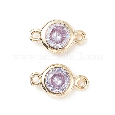 Шармы-соединители из латуни с паве из кубического циркония KK-TAC0015-01G-03-1