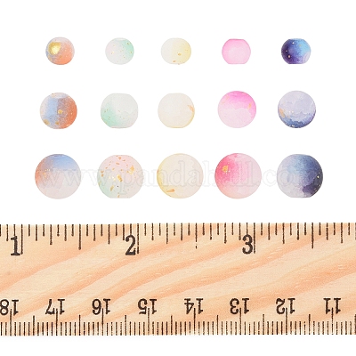 450 шт. матовые стеклянные бусины с эффектом кракле DGLA-FS0001-11-1