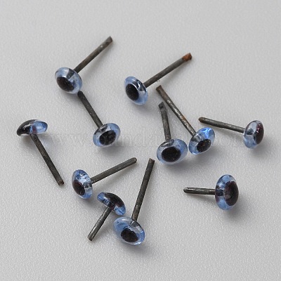 Глаза из иглы для валяния из стекла DOLL-WH0002-07A-01-1