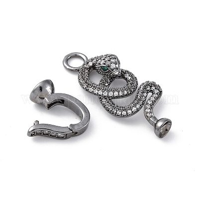 Латунные микро проложить кубического циркония раз за застежками KK-D360-13B-1