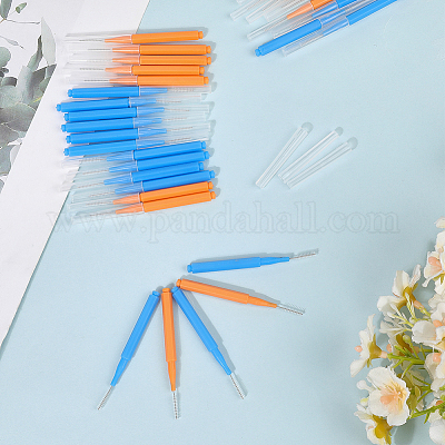 40 шт. 2-х цветные пластиковые щетки для чистки AJEW-CN0003-98-1