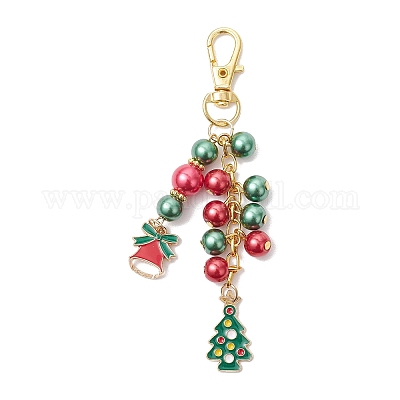 6 шт. рождественские украшения из эмалевого сплава HJEW-JM03684-1