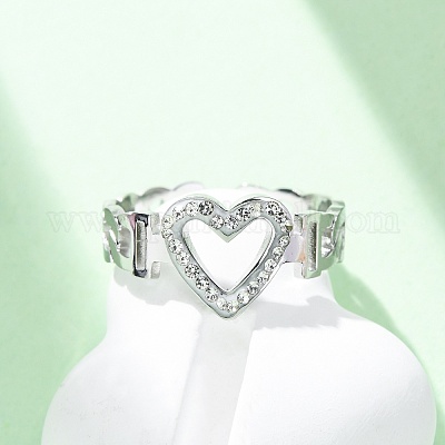 Нержавеющая сталь 304 с регулируемыми манжетами из стразов RJEW-Q020-16P-1