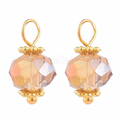 Гальванические брелоки из граненого стекла PALLOY-JF00454-M-1