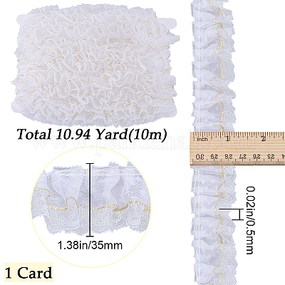 10 м полиэстеровых кружевных лент в горошек OCOR-GF0003-35A-1