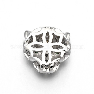 Стойки обшивки латунные микро проложить кубического циркония леопарда полые шарики&nbsp;LS-X-ZIRC-I012-18P-RS-1