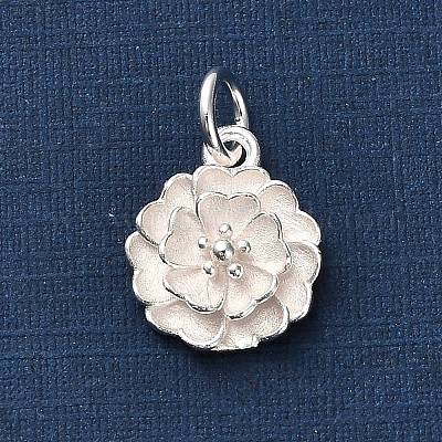 925 подвеска в виде цветка лотоса из стерлингового серебра STER-U009-01S-02-1