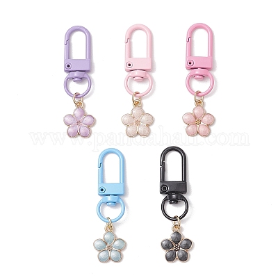 Подвески из эмали из цветочного сплава HJEW-JM03531-1