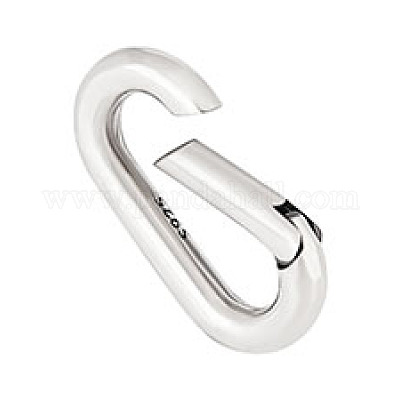 1 шт. застежка из 925-х пружинных колец из стерлингового серебра с родиевым покрытием STER-PH0002-26-1
