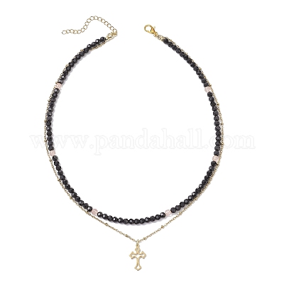 Двухслойные подвески-цепочки из нержавеющей стали 304 NJEW-JN05510-01-1