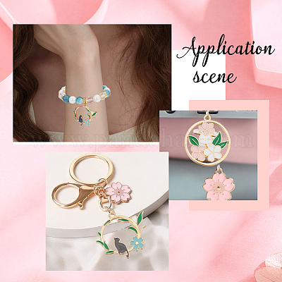 24шт 12 стиля подвески из сплава с эмалью ENAM-SC0005-37-1